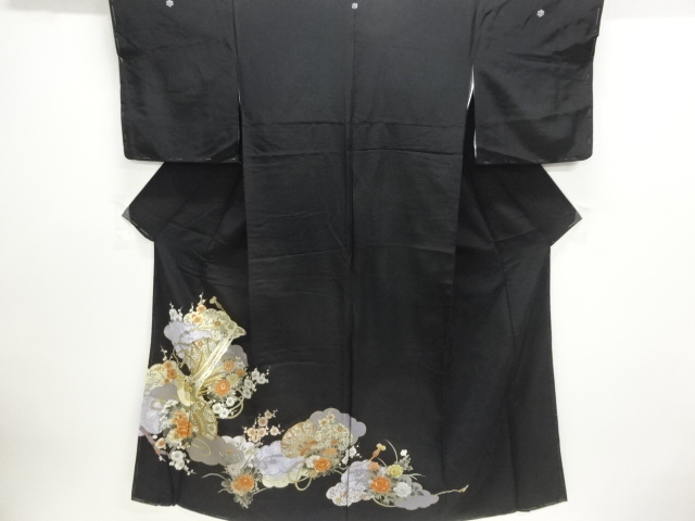 JAPANESE KIMONO / TOMESODE / EMBROIDERY / BIRD